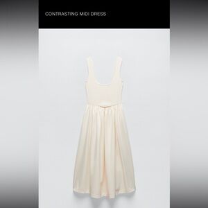 EUC worn once Zara ivory midi dress size S